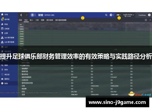 提升足球俱乐部财务管理效率的有效策略与实践路径分析